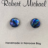 Robert Tutty - Earrings -  Dichroic glass - Round