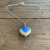 Garry White (Glass in Motion) - Necklace - Lampwork pendant - Heart, opaque