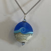Garry White (Glass in Motion) - Necklace - Lampwork pendant - Oval