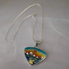 Gina Shear - Pendant -Mountain & Ocean on sterling silver chain - 18"