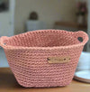 Dee Amendt - Fabric Basket - Pink - 8" x 5" x 4.5"