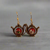 Lynn Orriss - Earrings - Teapot with gold lever back hooks