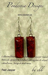 Elaine Bohm - Earrings - Red Jasper - surgical steel wires