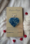 Elaine Bohm - Pendant - Heart - Blue Willow stone - 18" chain included