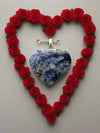 Elaine Bohm - Pendant - Heart - Blue Willow stone - 18" chain included