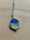 Garry White (Glass in Motion) - Necklace - Lampwork pendant - Circle - 18" chain