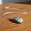Garry White (Glass in Motion) - Necklace - Lampwork pendant - Teardrop - 18" chain