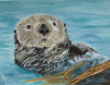 Beverly Simpson - Acrylic - Sea Otter - 12" x 9"