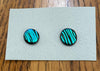 Robert Tutty - Earrings -  Dichroic glass - Round