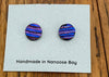Robert Tutty - Earrings -  Dichroic glass - Round