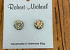 Robert Tutty - Earrings -  Dichroic glass - Round