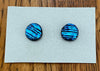 Robert Tutty - Earrings -  Dichroic glass - Round