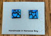 Robert Tutty - Earrings - Dichroic glass - Square