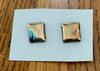 Robert Tutty - Earrings -  Dichroic glass - Square