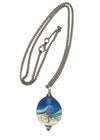 Garry White (Glass in Motion) - Necklace - Lampwork pendant - Oval - 18" chain
