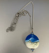 Garry White (Glass in Motion) - Necklace - Lampwork pendant - Circle- 18" chain