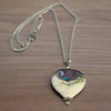 Garry White (Glass in Motion) - Necklace - Lampwork pendant - Heart shape- 18" chain