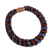 Diana Lockwood - Bracelet - Kimihimo -Purple and Copper - magnetic clasp
