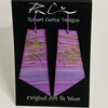 Robert Cerins - Earrings - Purple - Pointed Rectangle