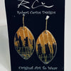 Robert Cerins - Earrings - Metallic Gold with Black