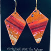 Robert Cerins - Earrings - Metallic Copper with Red