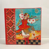 Fay St. Marie - Mixed Media- Female Ukrainian Dancer #11 - 6" x 6"