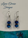 Lynn Orriss - Earrings - Blue crystal - 2 beads