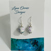 Lynn Orriss - Earrings - Purple & Teal on white - small ball