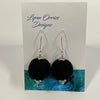 Lynn Orriss - Earrings - Felted Black Ball - large