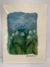 Darrell Giraldeau -Card -Fibre Art -blue/green