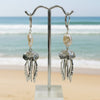 Julie Hawes - Earrings - Freshwater pearl and silver jellyfish