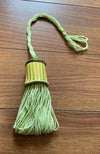 Lynn Northwood - Pottery - Tassel - light green/yellow ceramic, light green tassel, 5"L