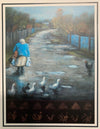 Fay St. Marie - Card -"Babushka Woman with Ducks"