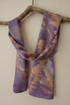 Karen MacRae - Satin Scarf - Lavender - Botanical print