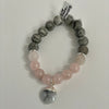 Alasha Lantinga - Bracelet (Stretchable) - Dendrite Opal, Rose Quartz, Map Stone
