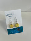 Lynn Orriss - Earrings - Yellow swirls, round, medium