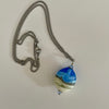 Garry White (Glass in Motion) - Necklace - Lampwork pendant - Oval