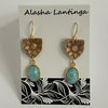 Alasha Lantinga - Earrings - Lelia with bezel Amazonite