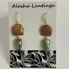 Alasha Lantinga - Earrings - Georgia floral scoop with Labradorite spearheads