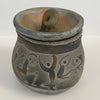 Crystal Burgess - Raku jar with lid - "Germinate"
