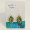 Lynn Orriss - Earrings - Camo green - flat oval