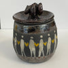 Crystal Burgess - Raku jar with lid - "Grow"