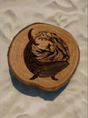 Drift Roots - Driftwood Coaster - Whale and surfer