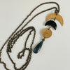 Alasha Lantinga - Necklace - Moon Goddess with Onyx moon & Kyanite drop