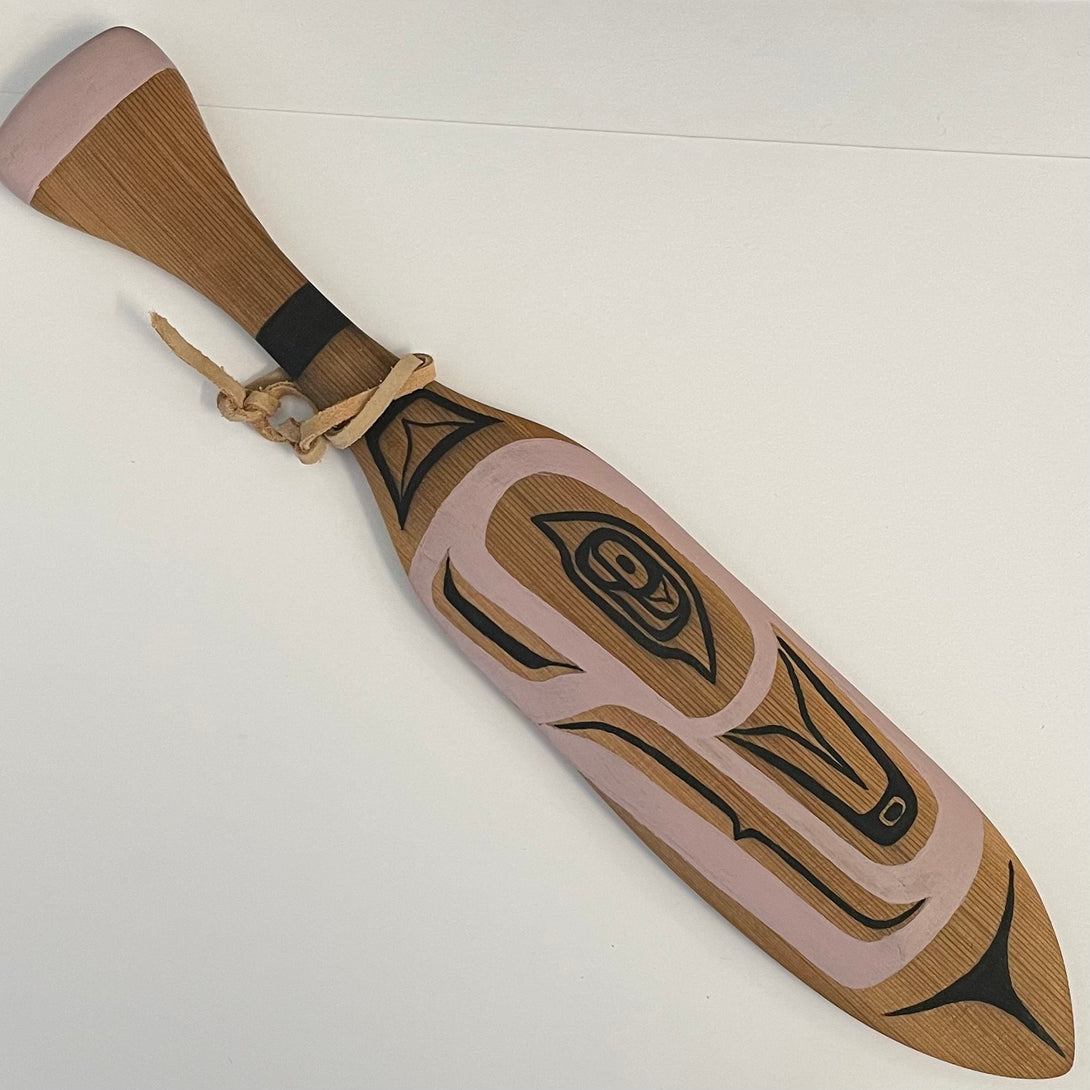 Mike Bellis - Carving - Lavendar & Black Red Cedar Paddle - Mike Bellis - McMillan Arts Centre Gallery, Gift Shop and Box Office - Vancouver Island Art Gallery