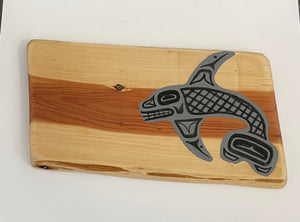 Mike Bellis - Carving - Whale Board - extra small - Mike Bellis - McMillan Arts Centre Gallery, Gift Shop and Box Office - Vancouver Island Art Gallery