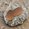 Laurie A. McDonald - Earrings - Oval Fern - Copper with sterling silver hooks