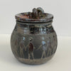 Crystal Burgess - Raku jar with lid - "Accept"