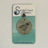 Sacred Coast Ceramics - Pendant - Quail with semi-precious stones, s.s. 18" chain