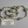 Lynn Orriss - Necklace - Green & soft peach beads with pearls